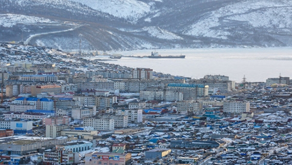 Вид на город Магадан. Архивное фото